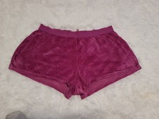 Juicy Couture Women's Magenta Velour Shorts Size Large