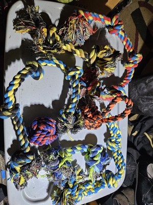 7-Knotted Cotton Rope Toys for Aggressive Chewers Dog Tug