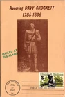 Dr Jim Stamps 5C Davy Crockett First Day Issue Max Card Mailed At The Alamo