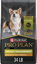 Purina Pro Plan Adult Weight Management Formula Dry Dog Food, 34-lb bag