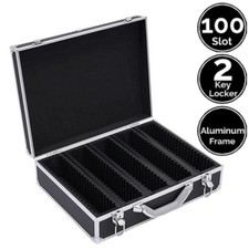 100 Slot Slab Coin Storage Display Portable Box Case 2 Keys 4 NGC PCGS ANACS