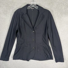 Kerrits Coat Womens Large Black Affinity Aero Show Riding Equestrian Lightweight