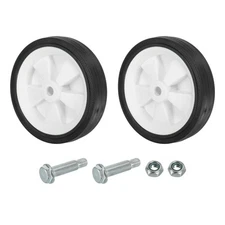 2pcs 6" Universal Air Compressor Wheel with 0.5" Hole White Black