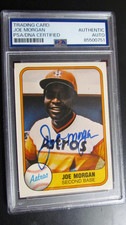 1981 Fleer Joe Morgan signed baseball card PSA Certified