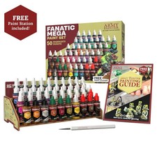 The Army Painter - Fanatic Mega Paint Set - 50 Bottles  Paint Station  Brush