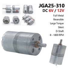 Motoriduttore 25mm Mini DC 6V 12V Metal Gearbox Motor Precisione Reversibile JGA25-310