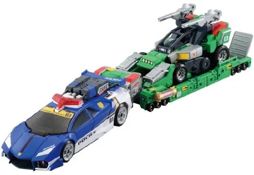 Tomica Hyper Green Ranger 3 Ranger Trailer Takara Tomy Japan Transformers - Image 3 of 4