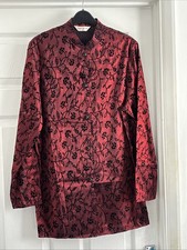 BONMARCHE-Size 20 - 19” P2P)-Long Sleeve-Copper & Black Floral Tunic Blouse
