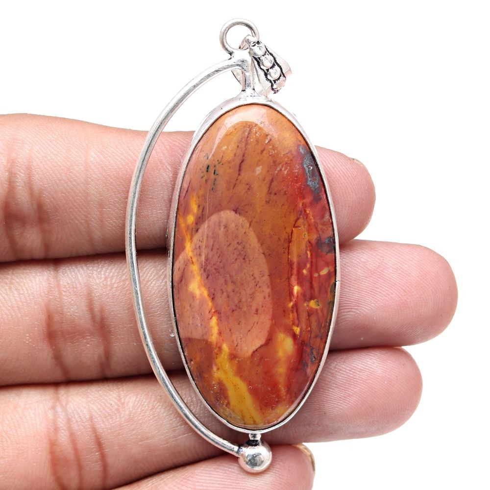 Jasper Gemstone Necklace Designer Jewelry Gift For Her 2.75 Inch-image