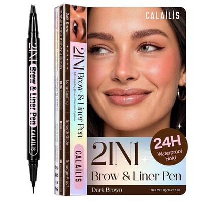 Eyebrow Pencils for Women, 2-In-1 Upgrade Microblading 4D and Precise Brush-Tip
