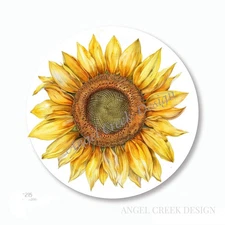 SUNFLOWER SCRAPBOOK STICKERS SUN FLOWER ENVELOPE SEALS LABELS FLOWER FAVORS