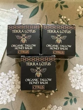 3 PACK of Terra Lotus Organic Tallow Honey Balm Citrus 2oz EA - NEW