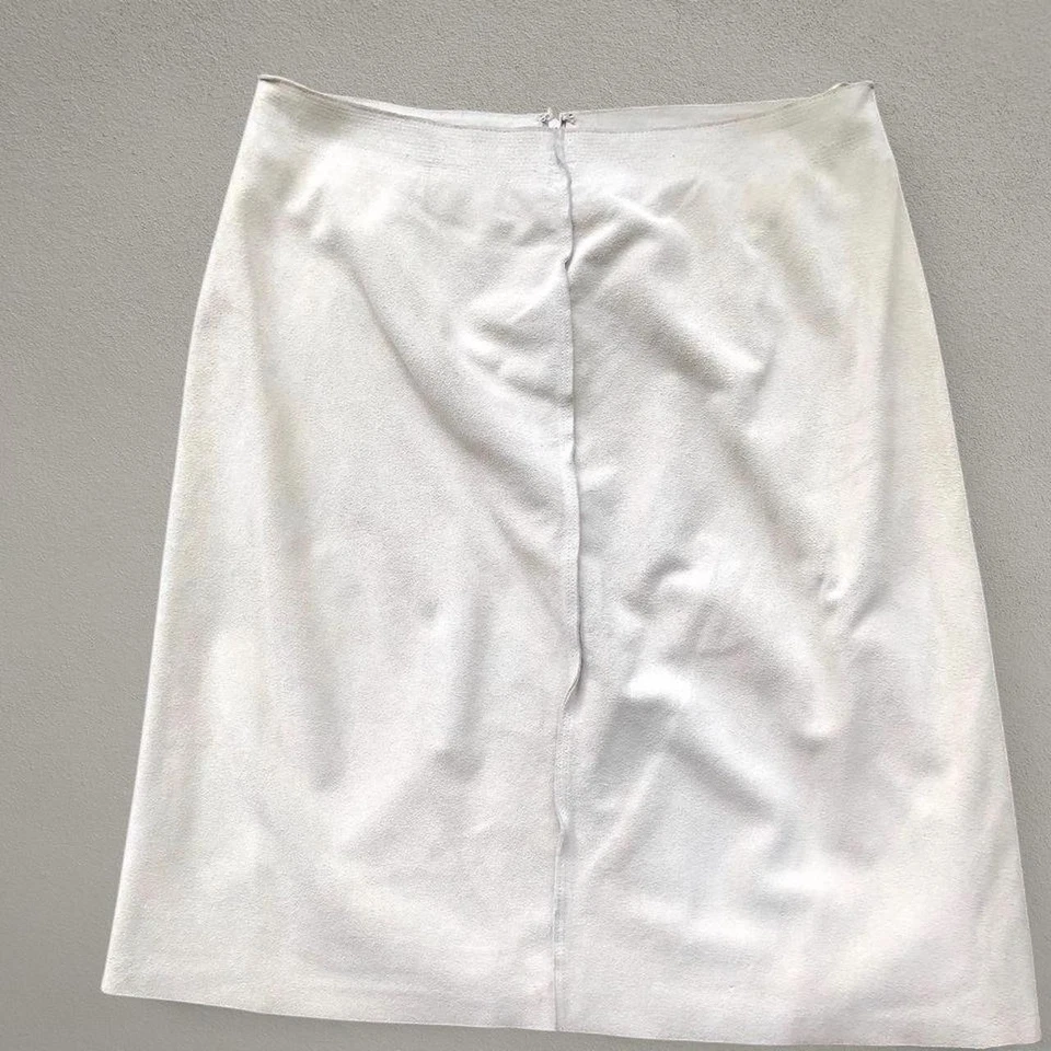 Falda Anne Klein Gamuza Lápiz Beige Piedra (10) Foto 4 de 4