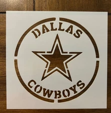 Dallas  Cowboys Circle Design 10 MIL Laser Cut Mylar Reusable Stencil Painting
