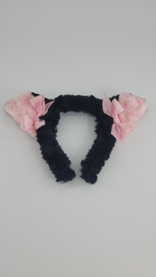 Miss Candyholic Fluffy Licorice Kitty Pink Bows Kawaii Fairy Kei Headband