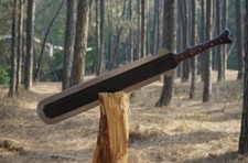 Espada de machete táctica hecha a mano personalizada con hoja de acero al carbono | Espada de caza camping