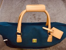 Diane Von Furstenberg Blue Travel Bag Roller Suitcase Luggage DVF Designer