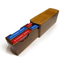 Cofanetto in legno con 4 mazzi di carte da Poker Modiano