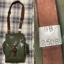 Hungarian 5 Cell Magazine Pouch Green Vinyl Leather RARE Serialized AMD FEG