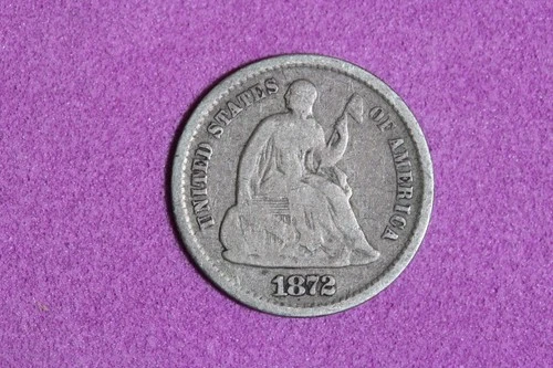 Estate Find 1872 S Seated Liberty Half Dime #K59660