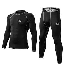 Men Thermal Underwear Set Long Johns with Fleece Lined Base Layer Men Cold 