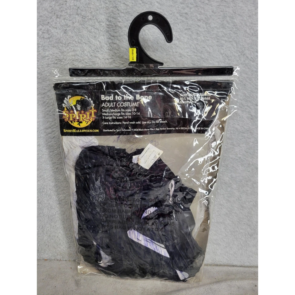 Spirit Halloween Bad to the Bone Skeleton Dress Adult Costume Size Medium - Image 4 of 4