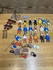 Vintage 1974 Playmobil Geobra Lot of 19 People Figures w/Accessories Pirate
