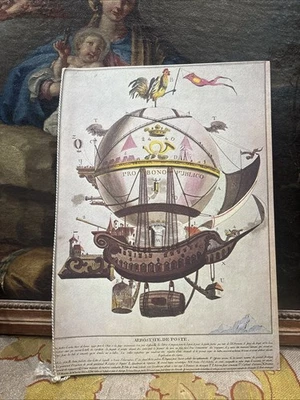 Ancien Menu Le Concorde Avion Air France Authentique Montgolfières - Photo 1/2