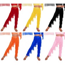 Kids Girls Fringe Pants Stage Trousers Dance Dress Samba Party Salsa Training