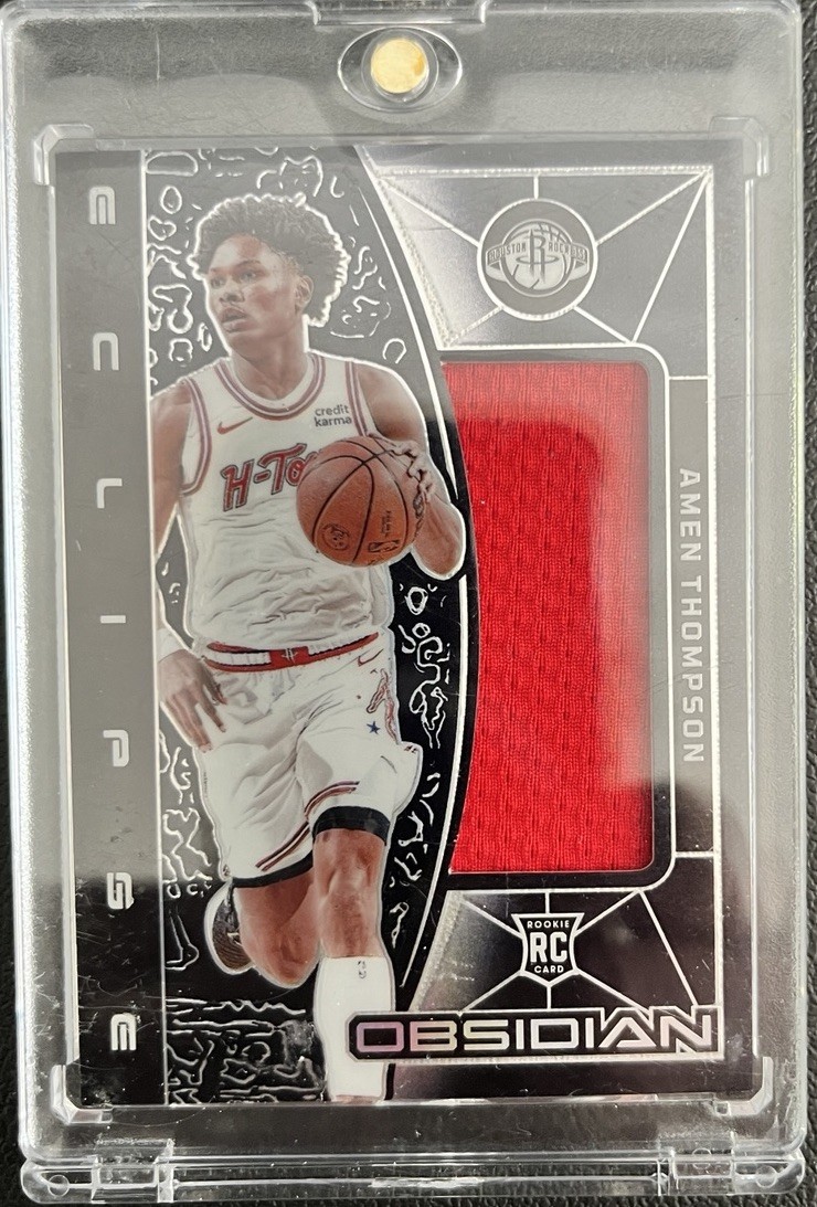 Panini Obsidian 2023-24 Eclipse Materials Amen Thompson RC MEM EM-AME /249