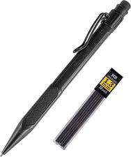 Weatherproof Mechanical Pencil, 1.3mm Lead, Black Barrel, 12 Refills