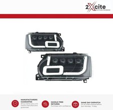 Headlights For Range Rover Vogue 10-13 L405 DRL Black LED Sequential Indicator