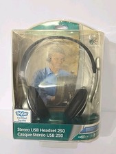 Logitech Stereo USB Headset 250 Hands Free New Factory Sealed, USB PLUG