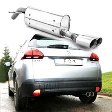 FOX Edelstahl Sportauspuff ESD 1x80mm für Peugeot 2008 2013-2018 1.2l