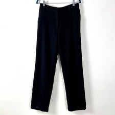 Babaton Wmns Black Wool Fleece Mid Rise Front Zip 4 Pkts Tapered Lined Pant SZ 6