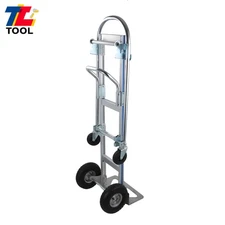 Hand Truck 1000Lb Aluminum 2 In 1 Folding Trolley Convertible Folding Dolly Cart