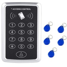 Door Access Control Keypad, Stand-Alone Password RFID Reader 5PCS Keyfob Keyc...