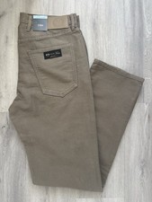 M&S MENS ITALIAN MOLESKIN TAUPE REGULAR FIT TROUSERS Waist 34” Leg 33” Bnwt