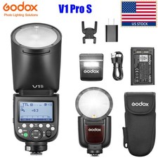 GODOX V1 Pro S 2.4G TTL Round Head Camera Flash for Sony 2980mAh Li-ion Battery