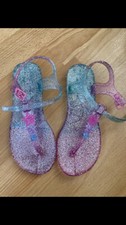 Image of BNWT Accessorize Girls Glitter Jelly Sandals with buckle fastening UK 13