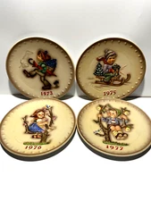 M.J Hummel Goebel Annual Plates Hand Painted Set of 4