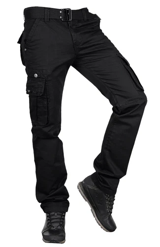 2025 Herren Camouflage Army Hose Freizeit Baumwoll Pants Cargohose mit Gürtel-DE - Bild 54 von 55