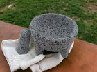 Middle Molcajete - Lava Stone - 5 Inch - Authentic Mexican Molcajete