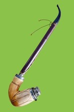 Pipe ancienne tuyau de type "Gesteckpfeife" écume de mer 1850 - 1890