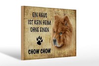 Holzschild Spruch 30X20 Cm Chow Chow Hund Geschenk Holz Deko Schild Wooden Sign