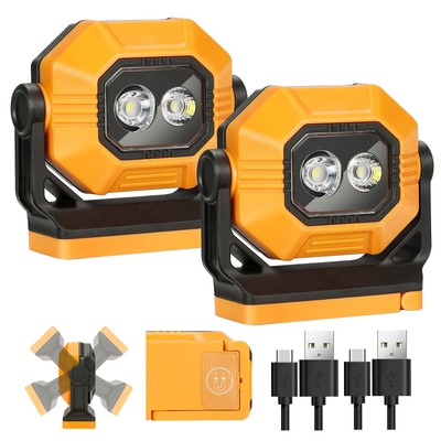 LED Rechargeable Work Light, 1500LM Portable COB Magnetic Lights with 3 Modes...