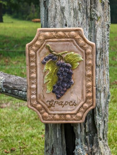 Vintage Heavy Philippeano Made Tuscan Wine Plaster 3D Wall Art Decor - Picture 1 of 10