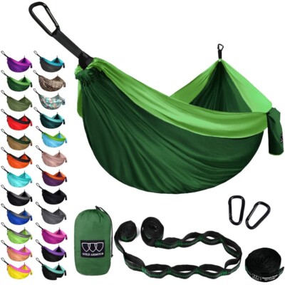 Double Person Hammock with Tree Straps for Outdoor Camping Hammock