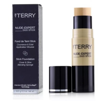 BY TERRY Nude-Expert Duo Stick Foundation/Highlighter - Peach Beige 0.3 oz. NIB