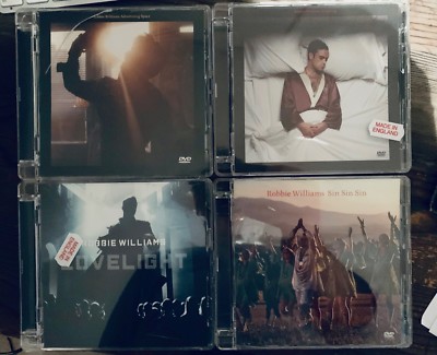 Robbie Williams 4 DVD singles LOT Tripping Lovelight Sin Sin Sin Advertising Spa